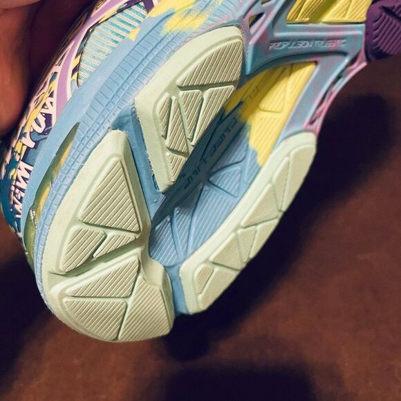 ASICS GEL NOOSA TRI 10 Womens MEDIUM Blue Purple Lime 7.5 39 EUR - Picture 9 of 11